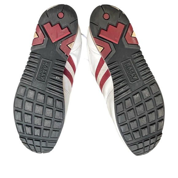 BALLY Men’s Ascar Classic White Leather Low Top Sneakers Size 11US - Picture 7 of 9